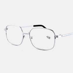 Classic Eyeglasses Silver Rectangle Glasses for Men
