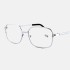 Classic Eyeglasses Silver Rectangle Glasses for Men