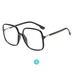 Black Retro Eyeglasses Square Shape Glasses for Men